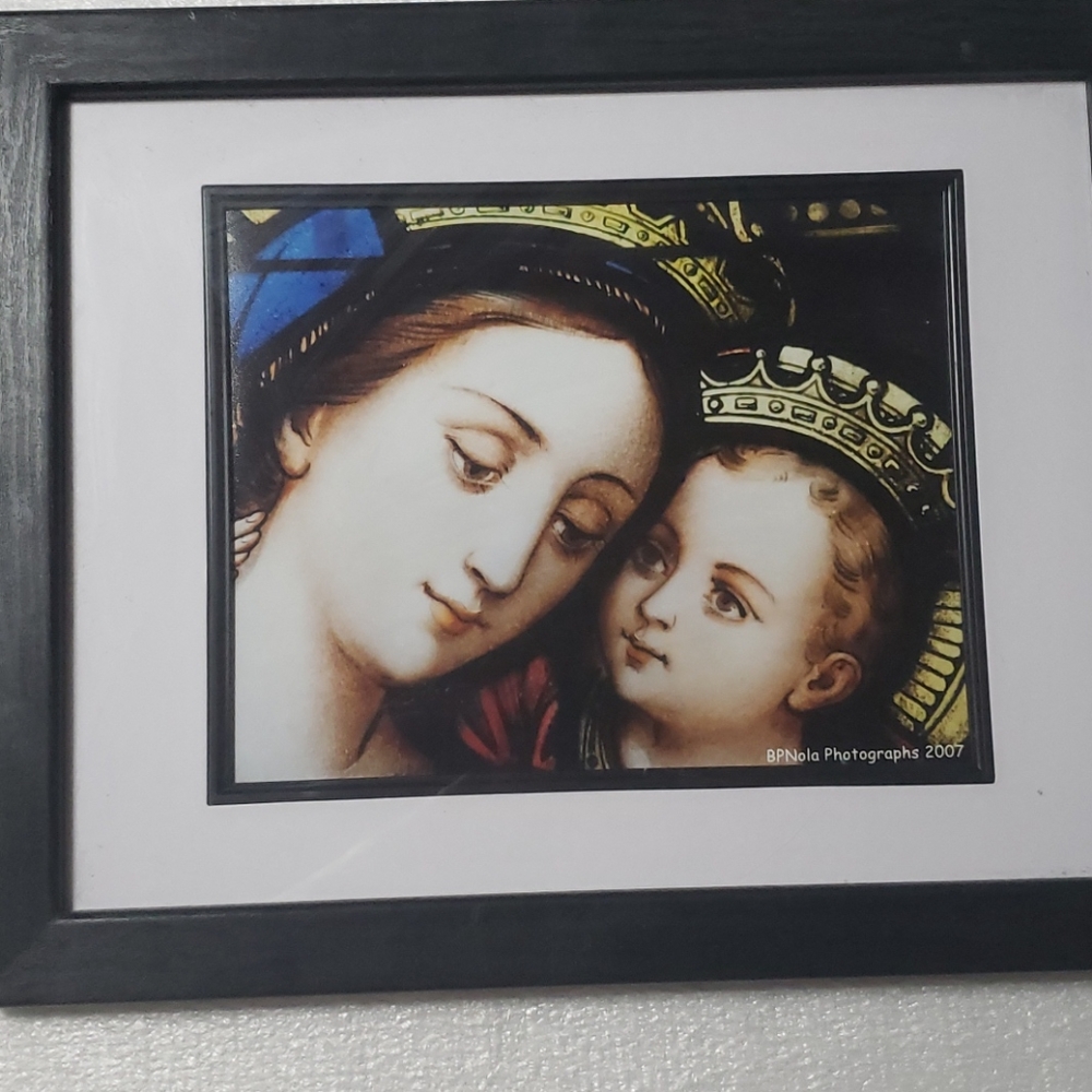 Photo Of Stain Glass Art Matted and Framed